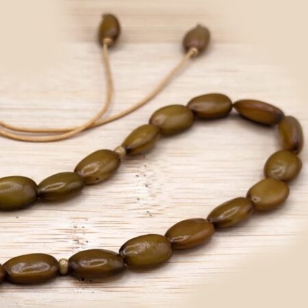 Sarı Akasya Tohumu Tesbih - Ayarlı bağlama tekniği