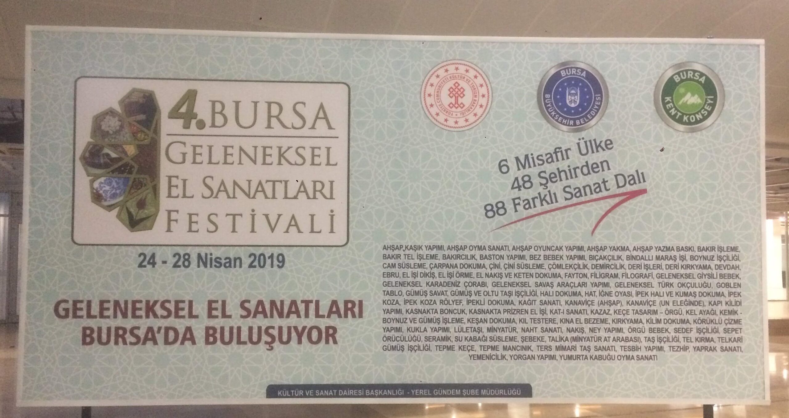 4. Bursa Geleneksel El Sanatları Festivali
